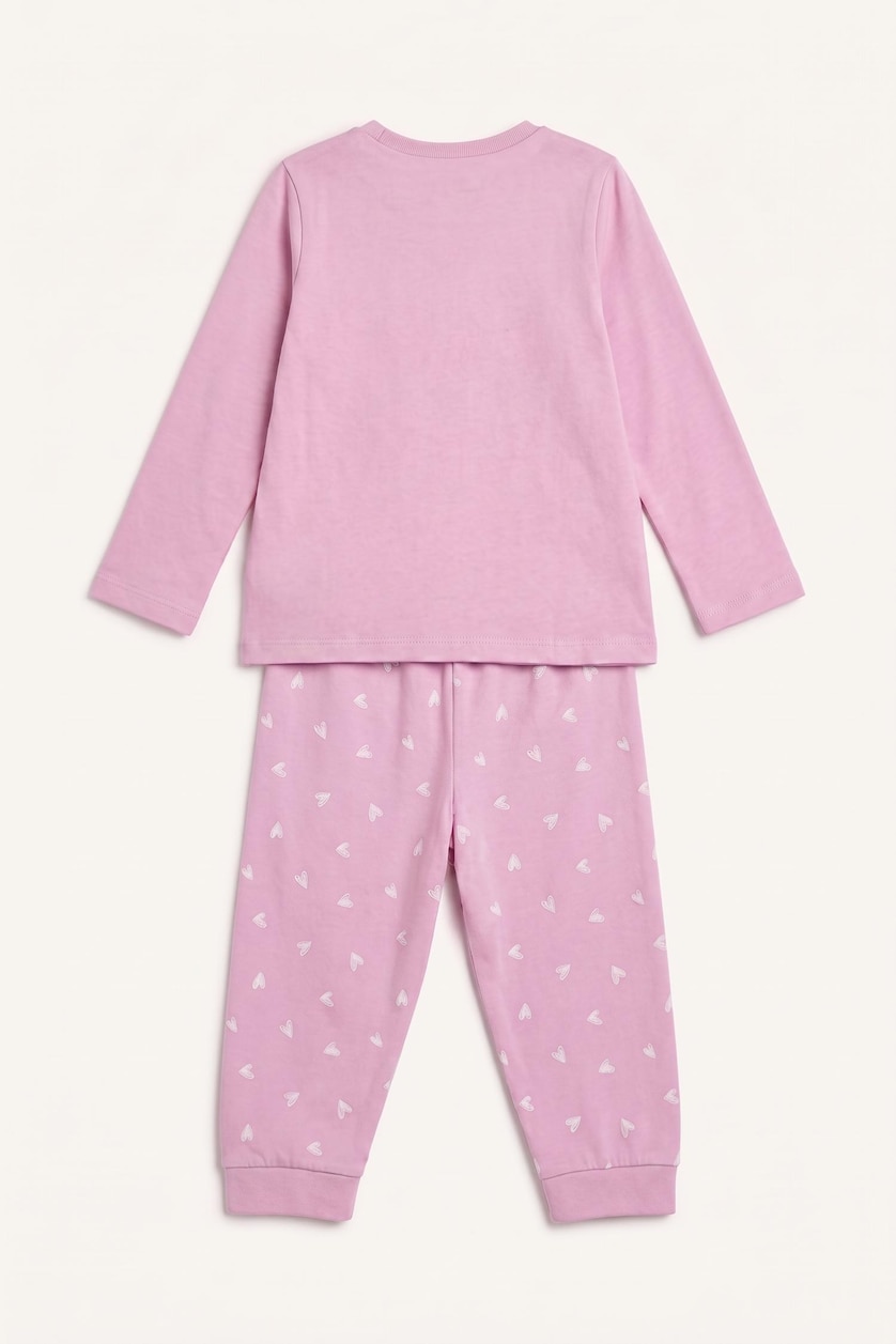 Baby Girls Lilac Baby Girl Printed 2 Piece Pyjama Set