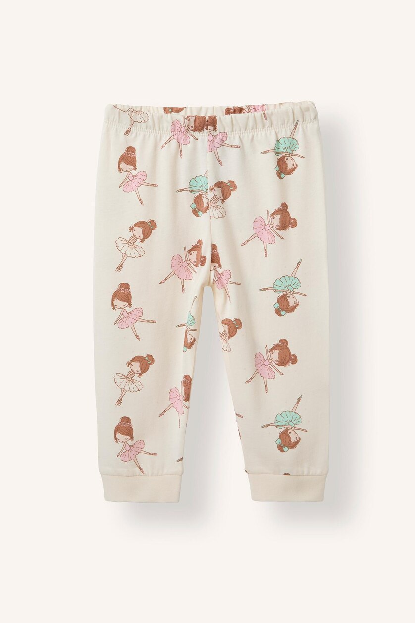 BABY GIRL Ecru Baby Girl Patterned 2 Piece Pyjama Set