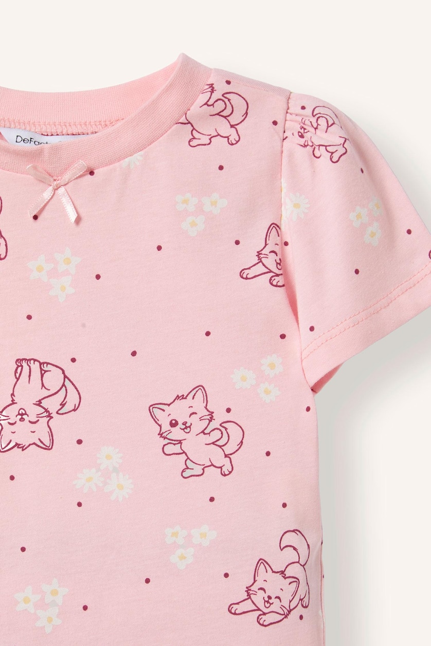 BABY GIRL Light Pink Baby Girl Patterned 2 Piece Pyjama Set