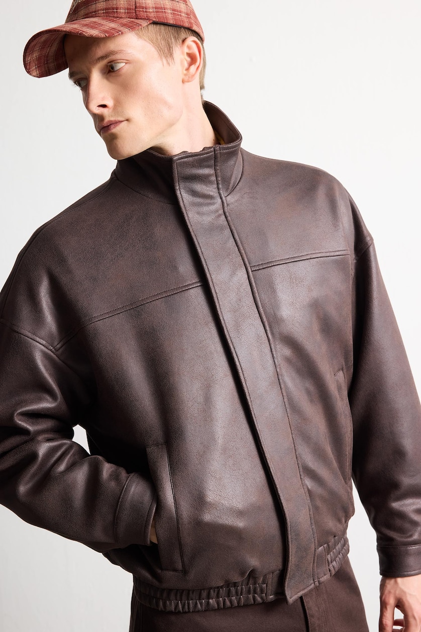 Men Brown Puffer Jacket