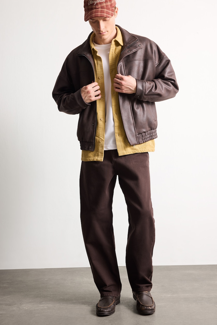 Men Brown Puffer Jacket