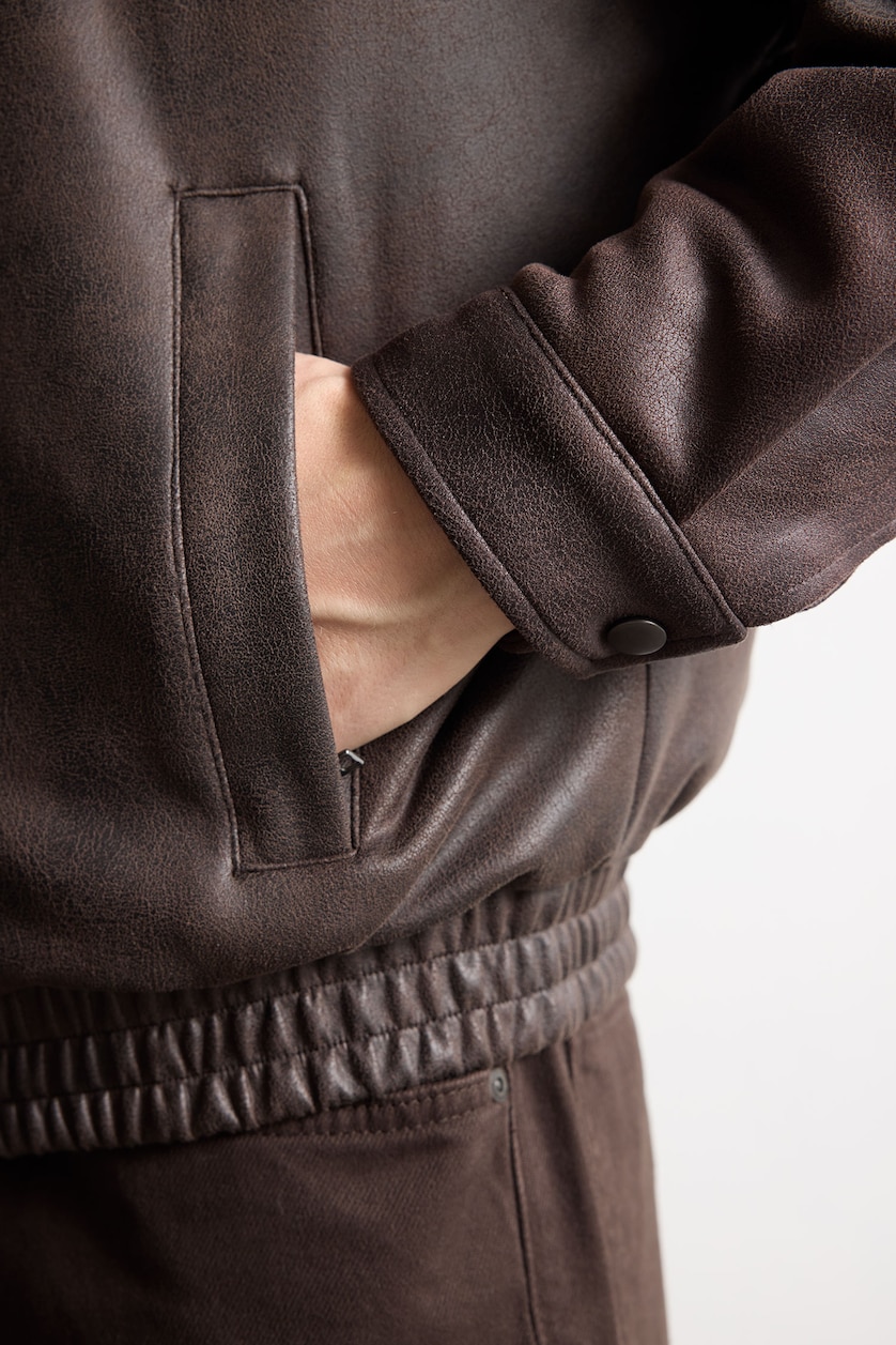 Men Brown Puffer Jacket