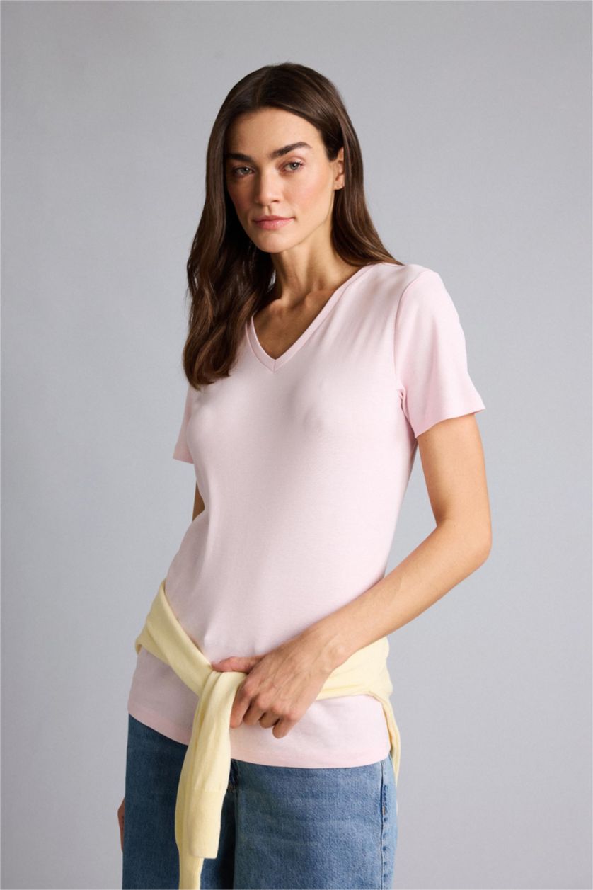 WOMAN Light Pink Woman Short Sleeve T-Shirt