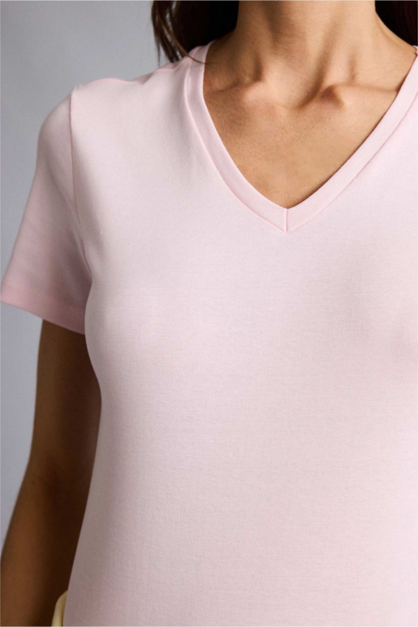 WOMAN Light Pink Woman Short Sleeve T-Shirt