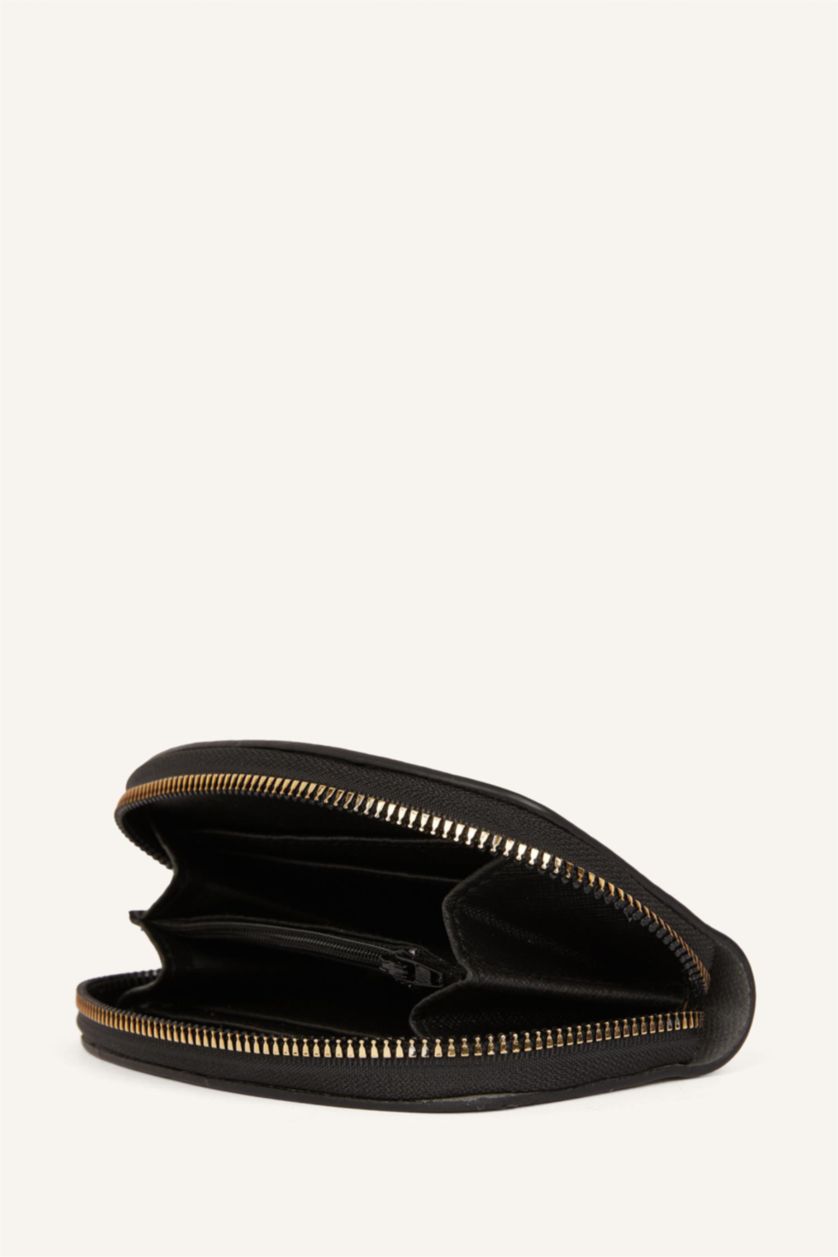 Women Black Woman Faux Leather Wallets