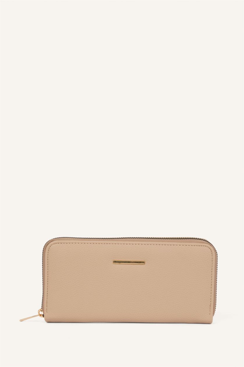 Women Beige Woman Faux Leather Wallets
