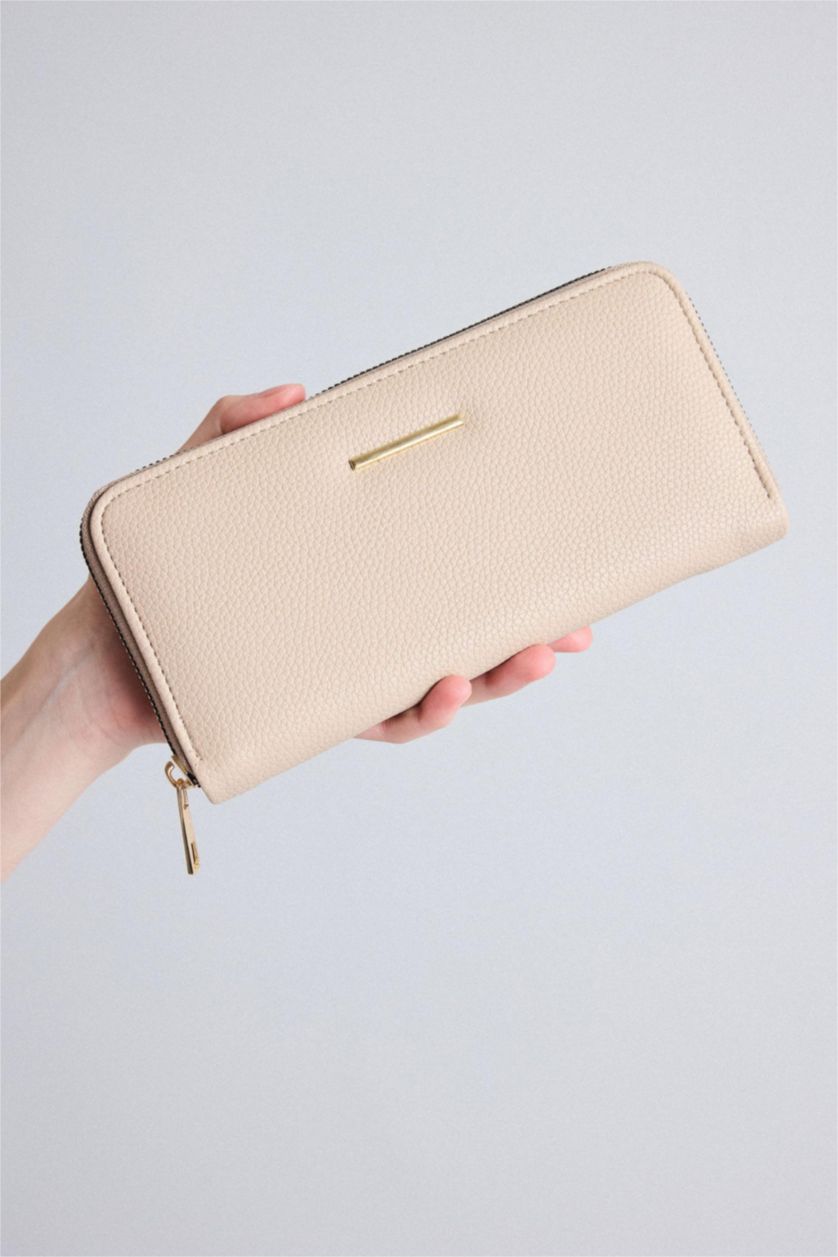 WOMAN Beige Woman Faux Leather Wallets