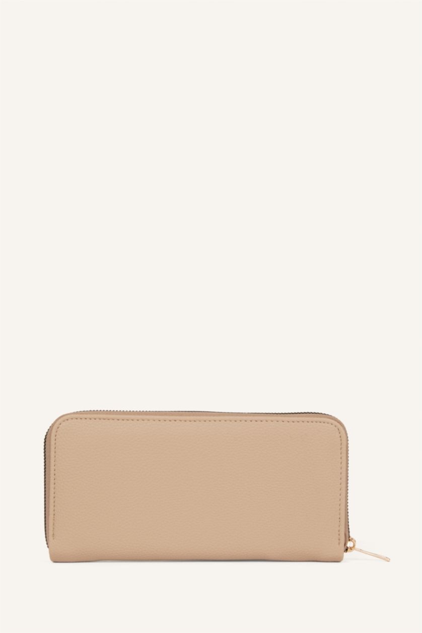Women Beige Woman Faux Leather Wallets