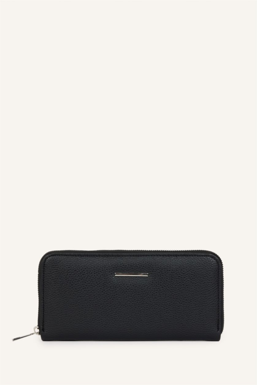 Women Black Woman Faux Leather Wallets