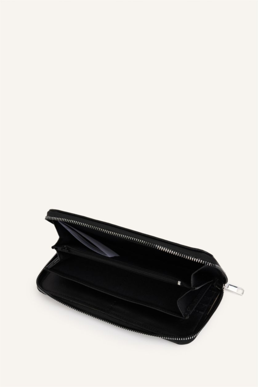 Women Black Woman Faux Leather Wallets