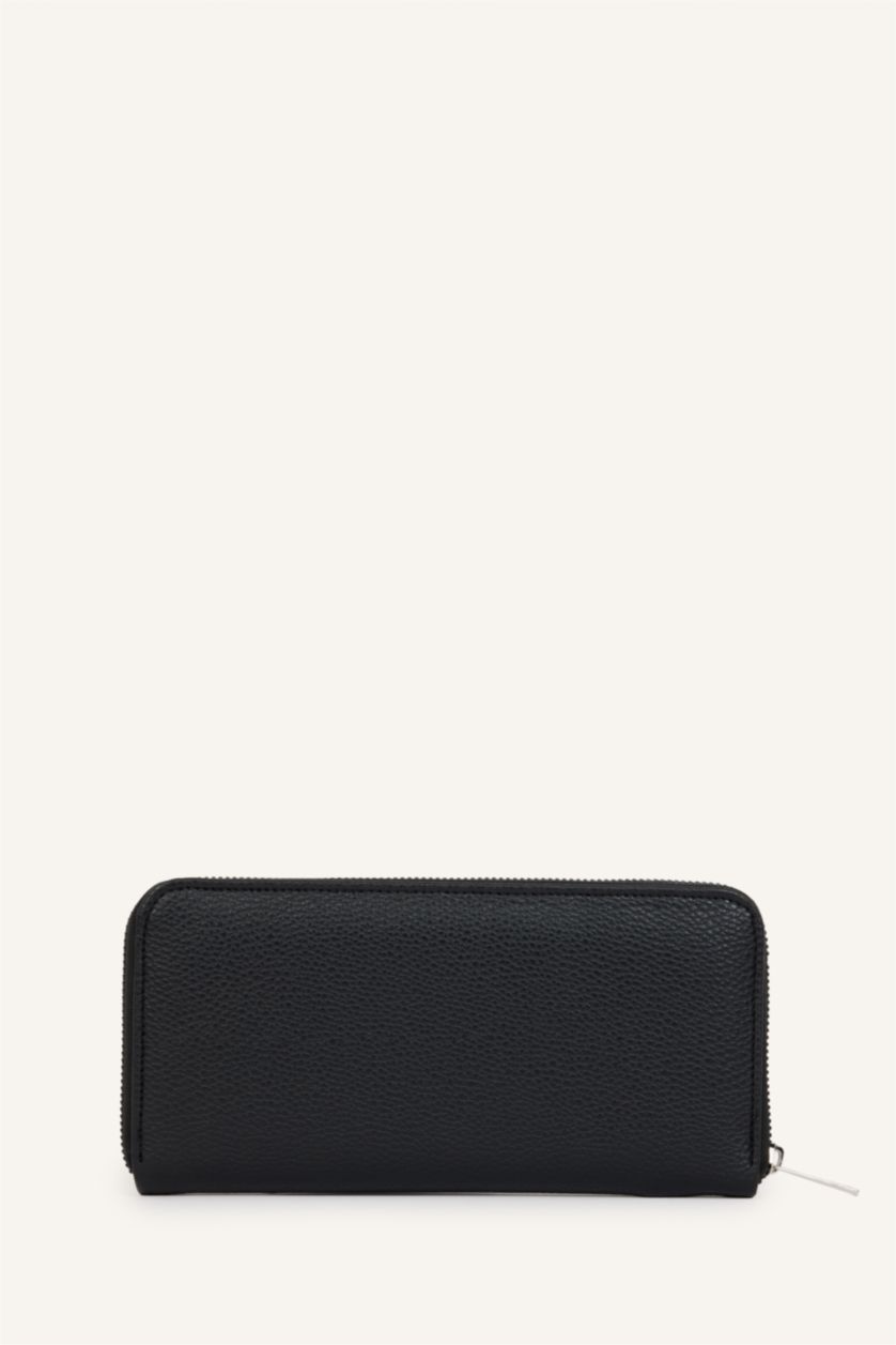 Women Black Woman Faux Leather Wallets
