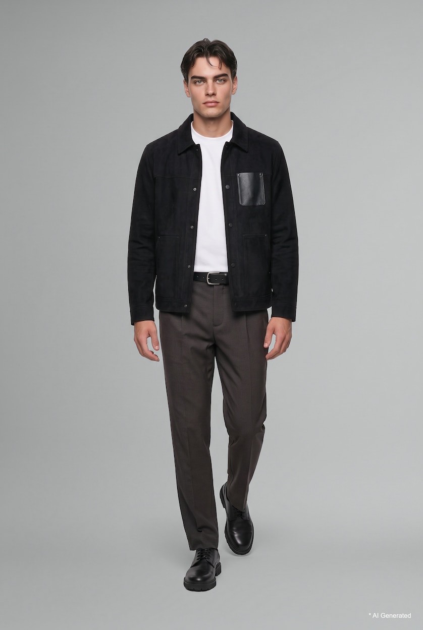 Man Anthracite Relax Fit Trousers