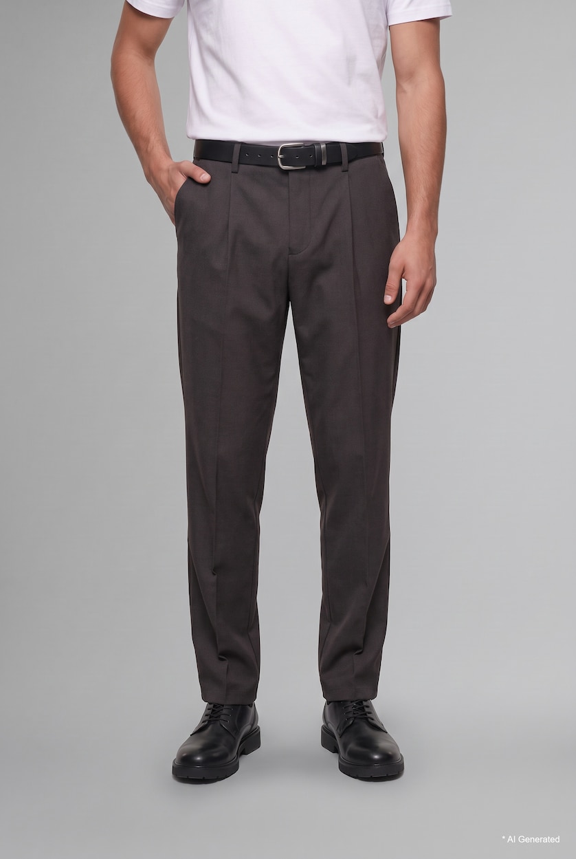 Man Anthracite Relax Fit Trousers