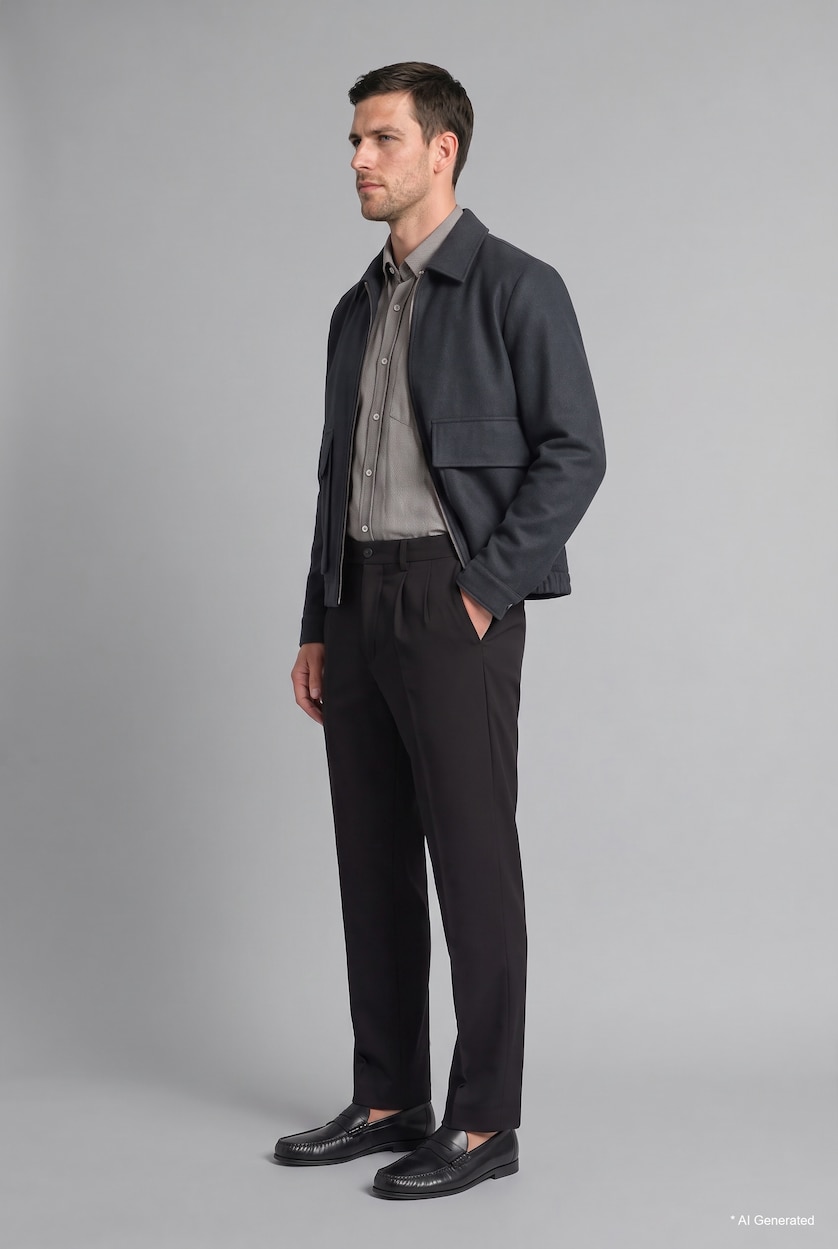 Men Black Relax Fit Trousers