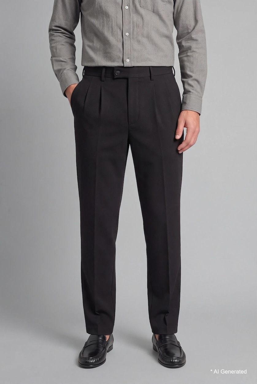 Men Black Relax Fit Trousers