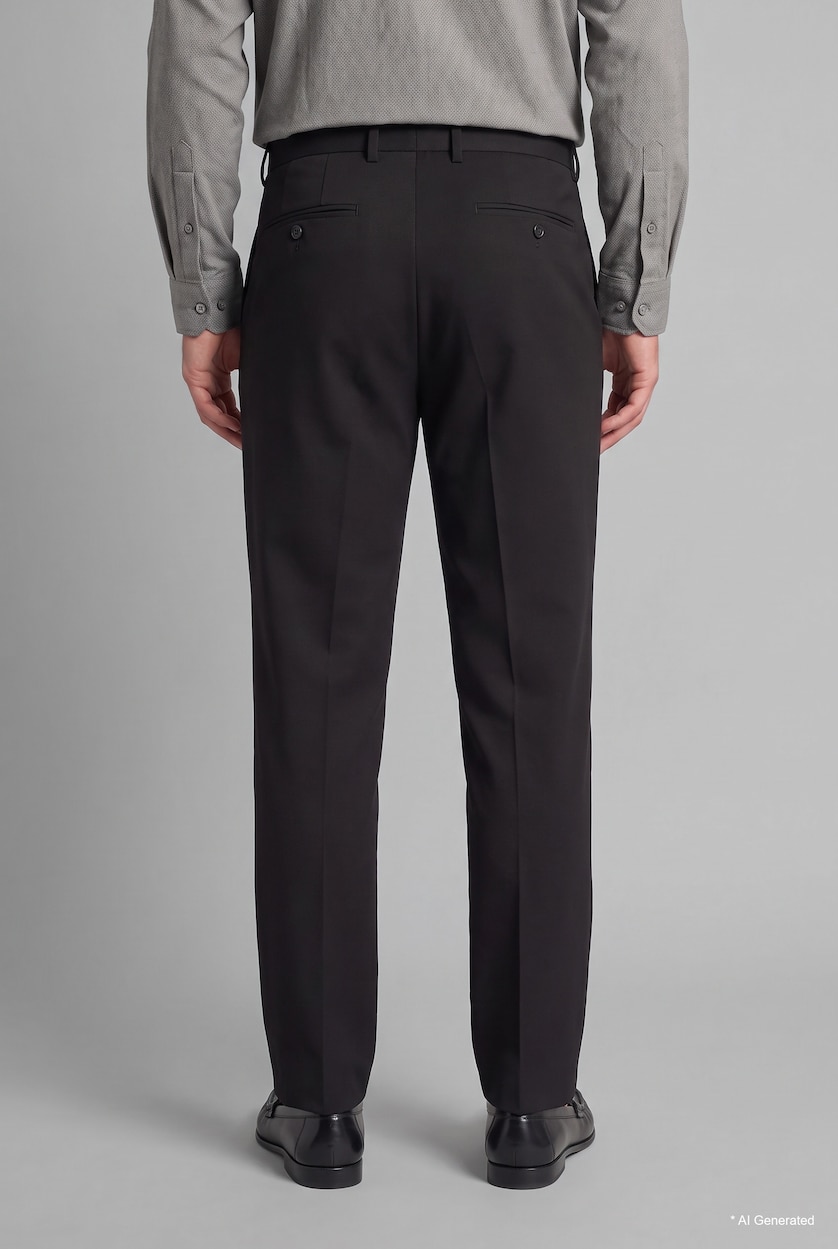 Men Black Relax Fit Trousers