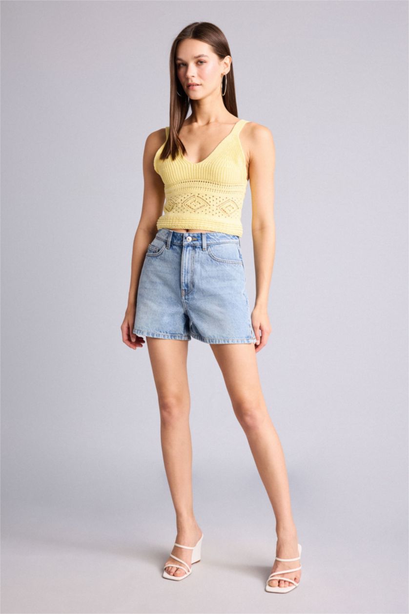 Women Light Yellow Slim Fit Tank Top