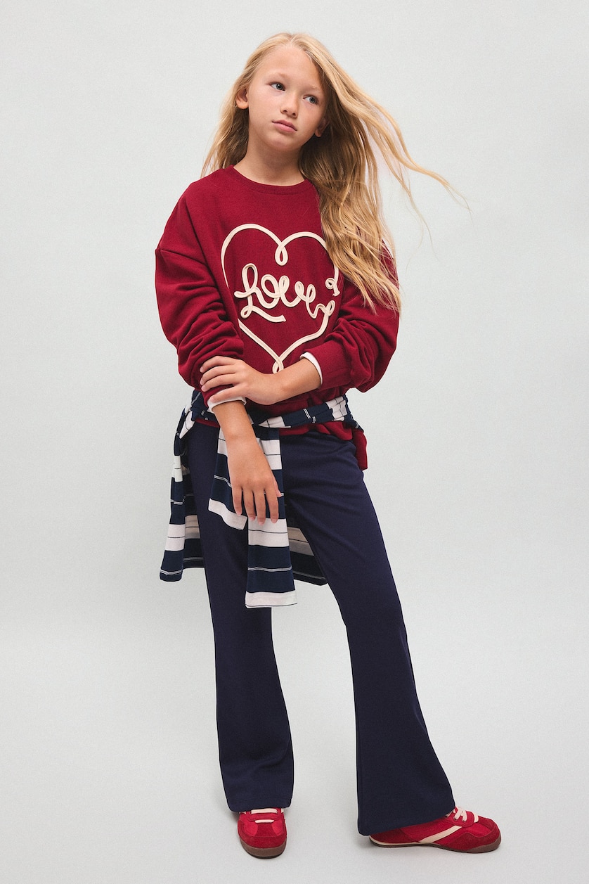 GIRLS & TEENS Bordeaux Girl Printed Sweatshirt Leggings 2 Piece Set