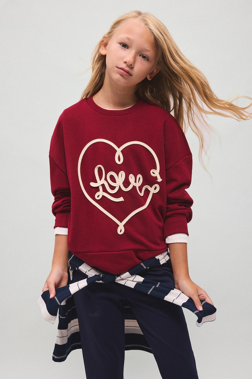 GIRLS & TEENS Bordeaux Girl Printed Sweatshirt Leggings 2 Piece Set