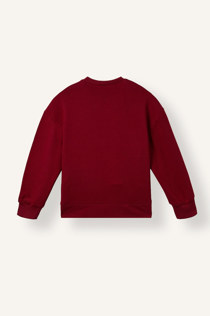 بنات خمري سيت بناتي سويت شيرت وبنطلون - قطعتين