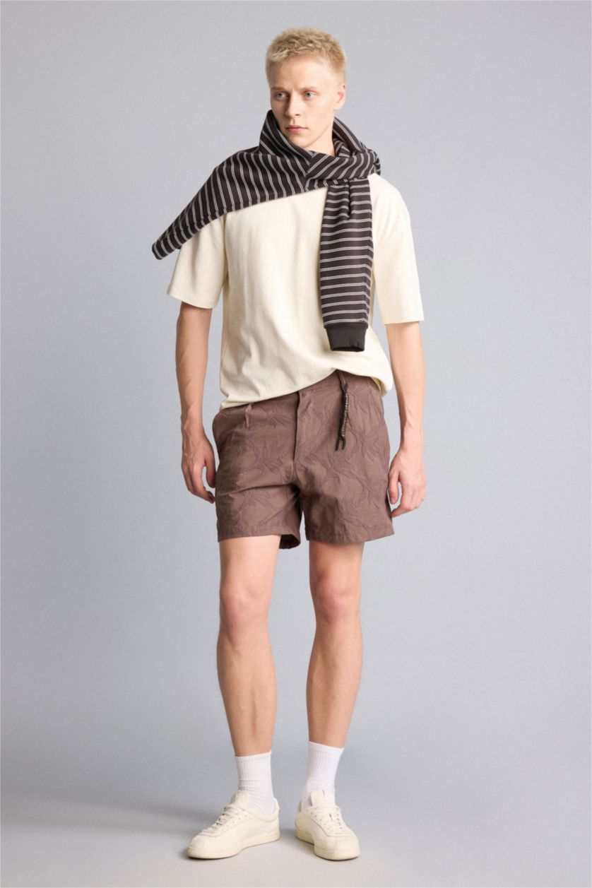 Erkek Kahve Relaxed Fit Bermuda Şort
