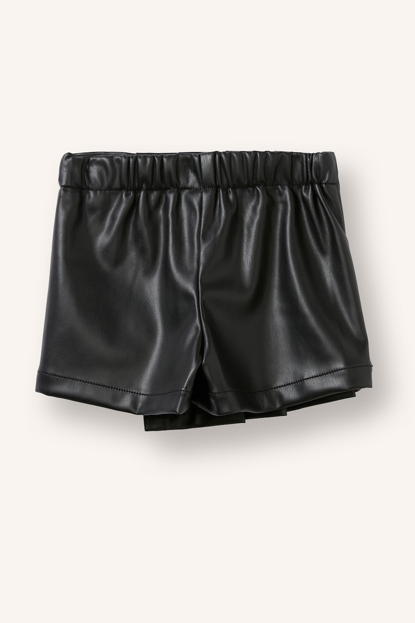 Baby Girls Black Baby Girl Faux Leather Skirt