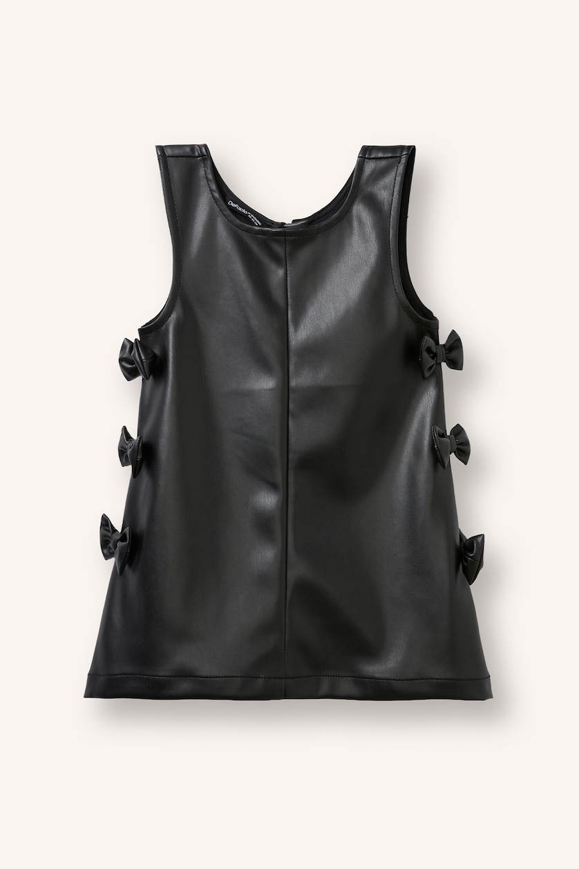 Baby Girls Black Regular Fit Sleeveless Woven Dress