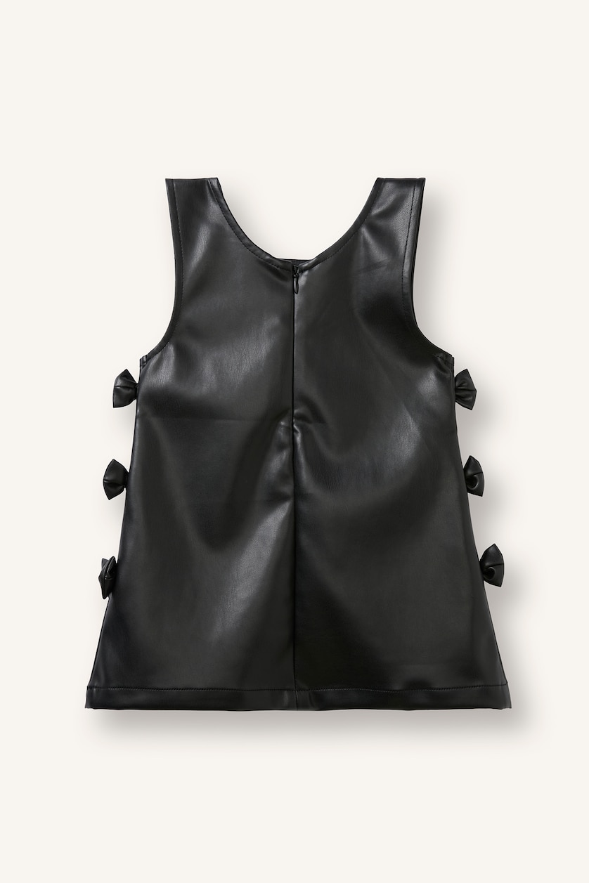 Baby Girls Black Regular Fit Sleeveless Woven Dress