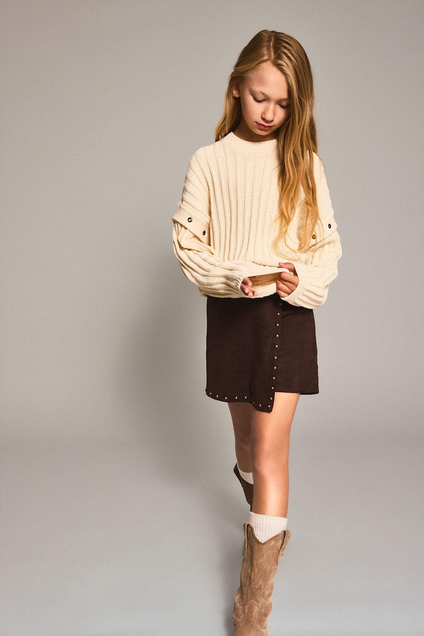 Girls & Teens Brown تنورة قصيرة شمواه