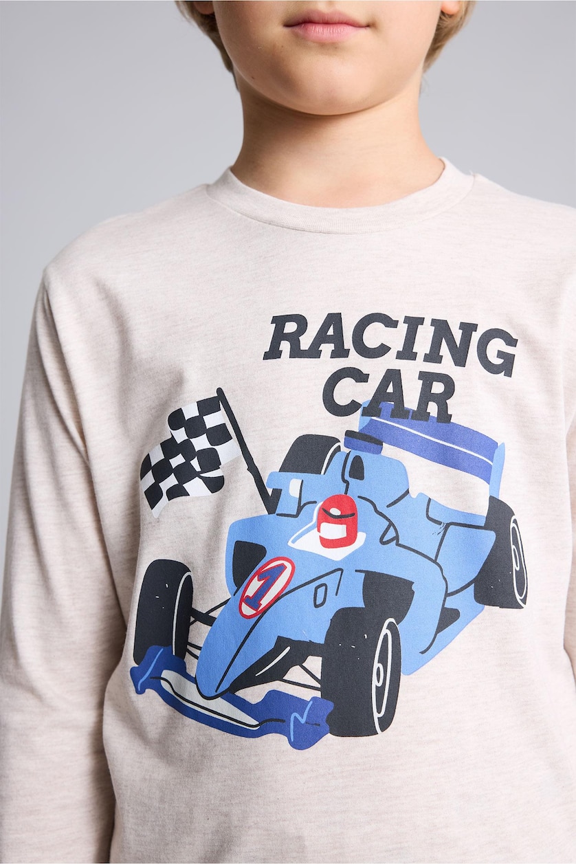 Мальчики и подростки Бежевый меланж Пижамный комплект