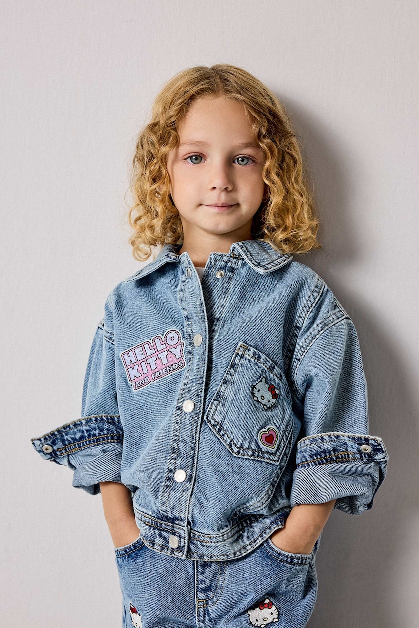 BABY GIRL Blue جاكيت جينز بناتي من هيلو كيتي