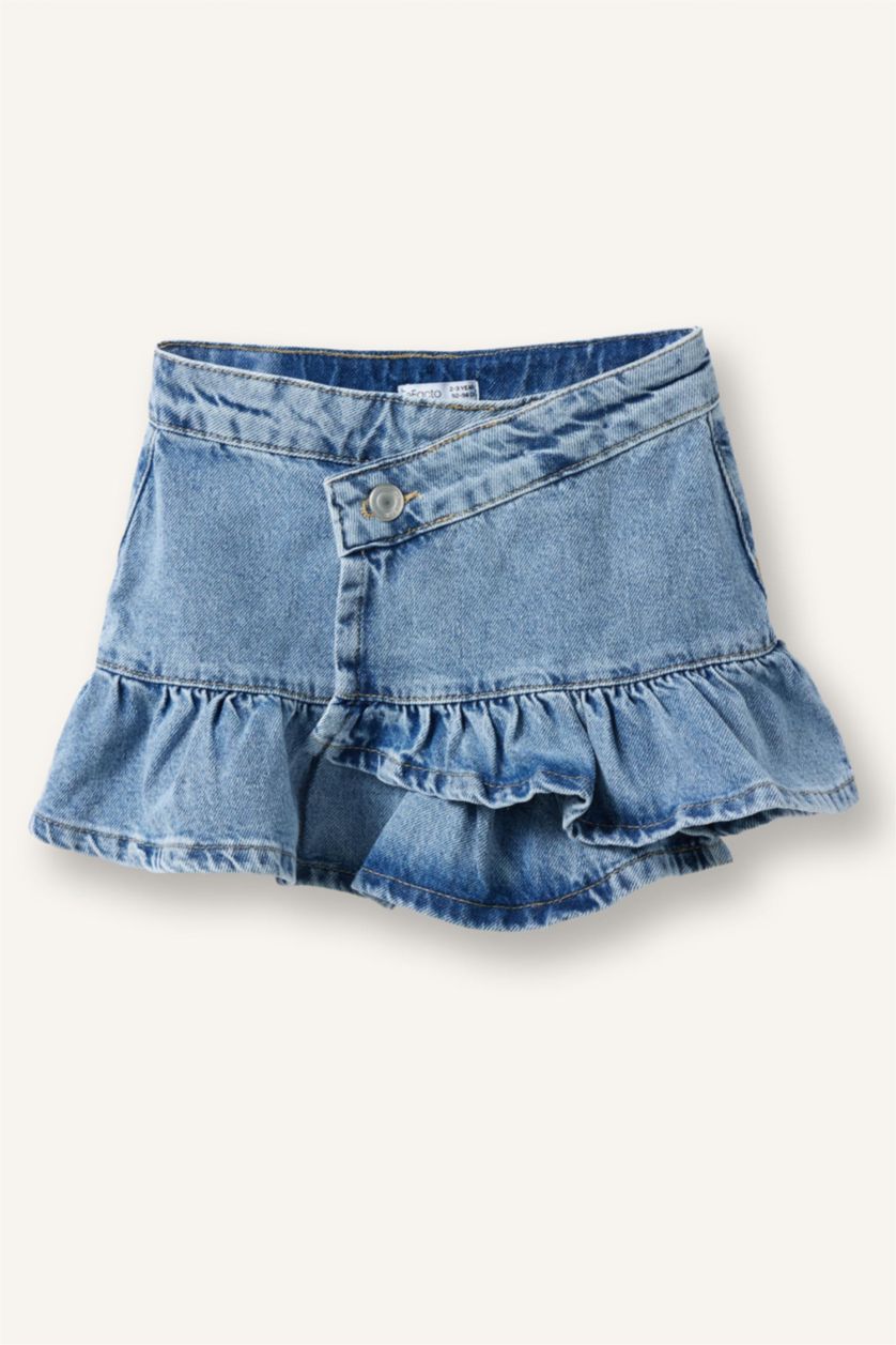 Baby Girls Blue Baby Girl A Cut Shorts