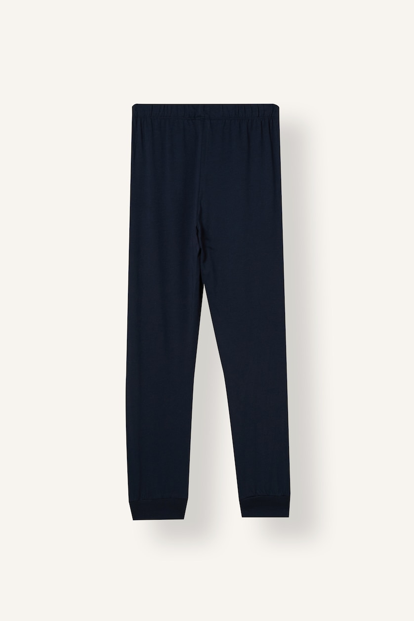 BOYS & TEENS NAVY Boy Striped Long Sleeve Top and Trousers Pyjama Set