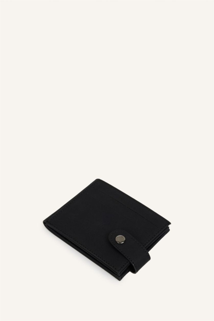 Men Black Man Faux Leather Wallets