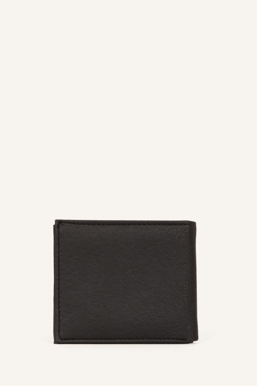 Men Black Man Faux Leather Wallets