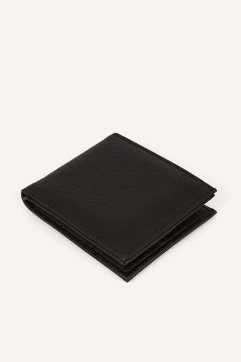 Men Black Man Faux Leather Wallets