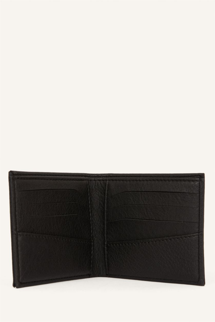 Men Black Man Faux Leather Wallets