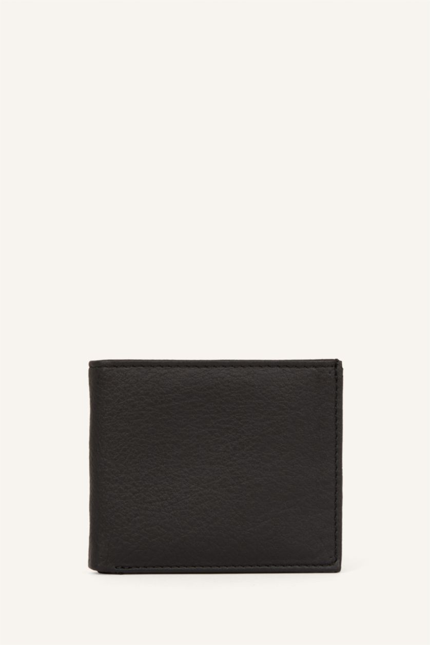 Men Black Man Faux Leather Wallets