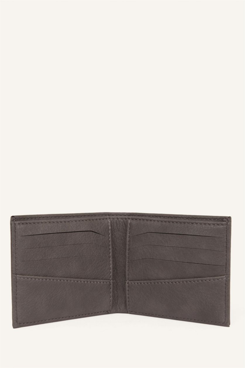Men Grey Man Faux Leather Wallets
