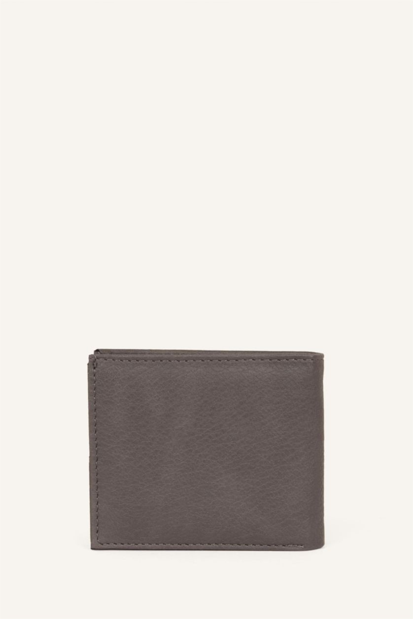 Men Grey Man Faux Leather Wallets