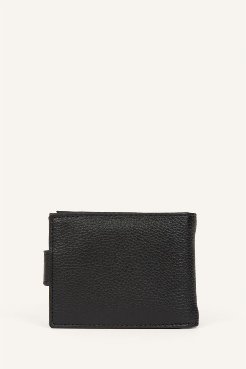 Men Black Man Faux Leather Wallets