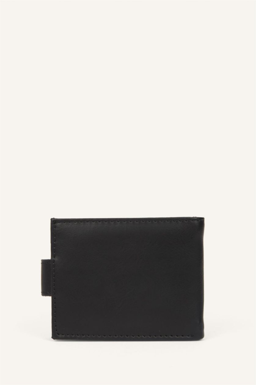 Men Black Man Faux Leather Wallets