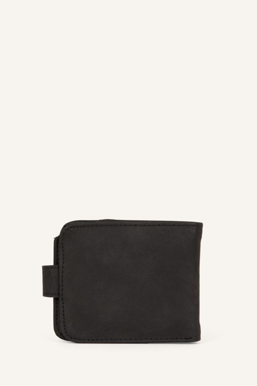 Men Black Man Faux Leather Wallets