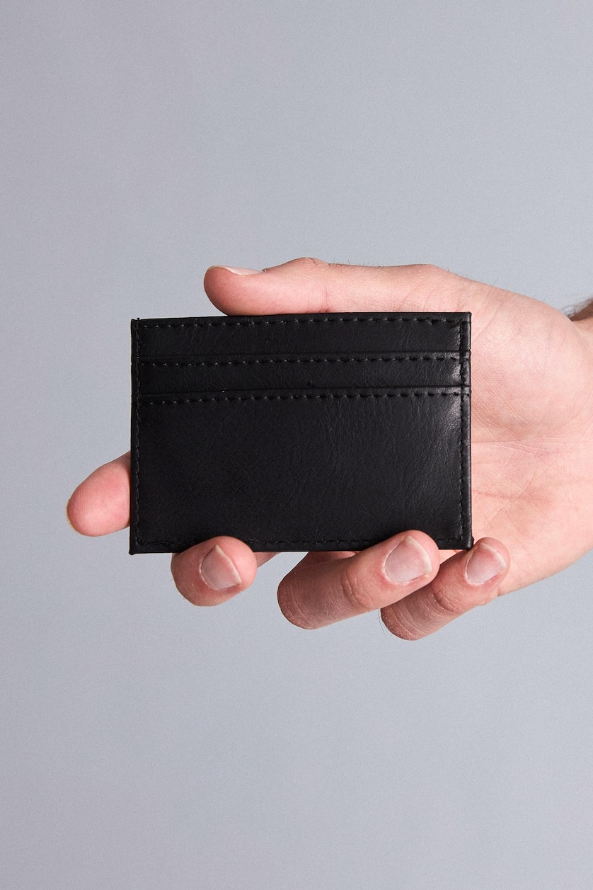 Man Black Man Business Card Wallet