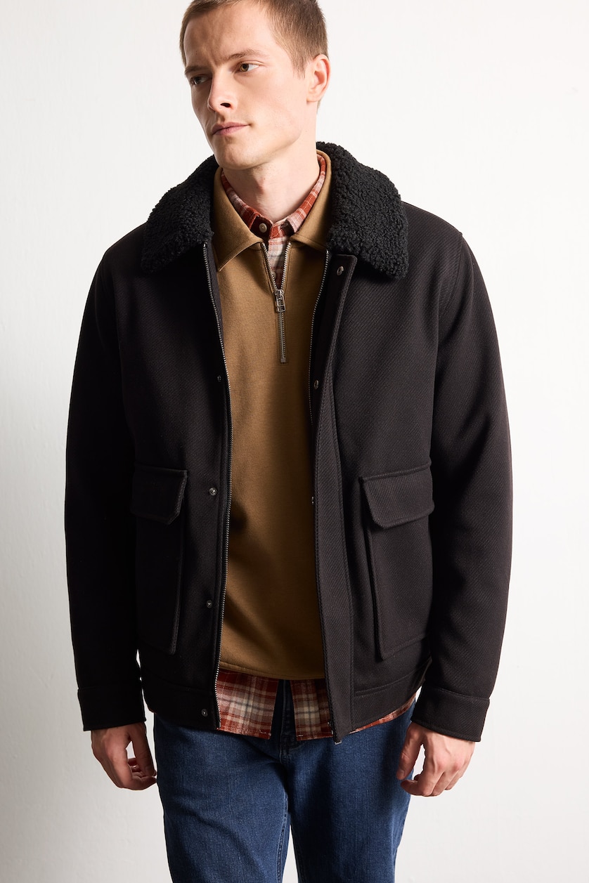 Men Black Puffer Jacket
