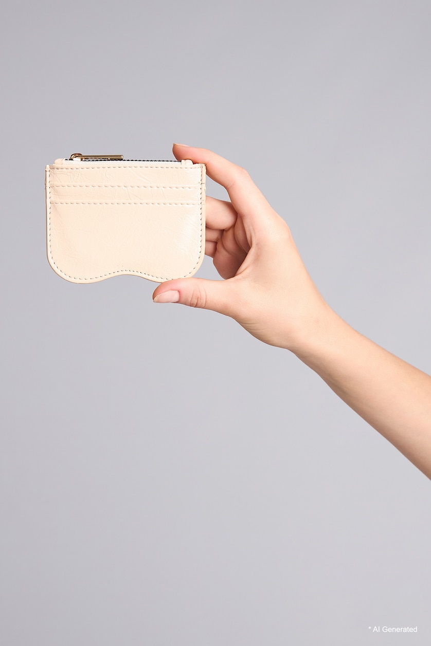 Woman Beige Woman Faux Leather Beige Card Holder