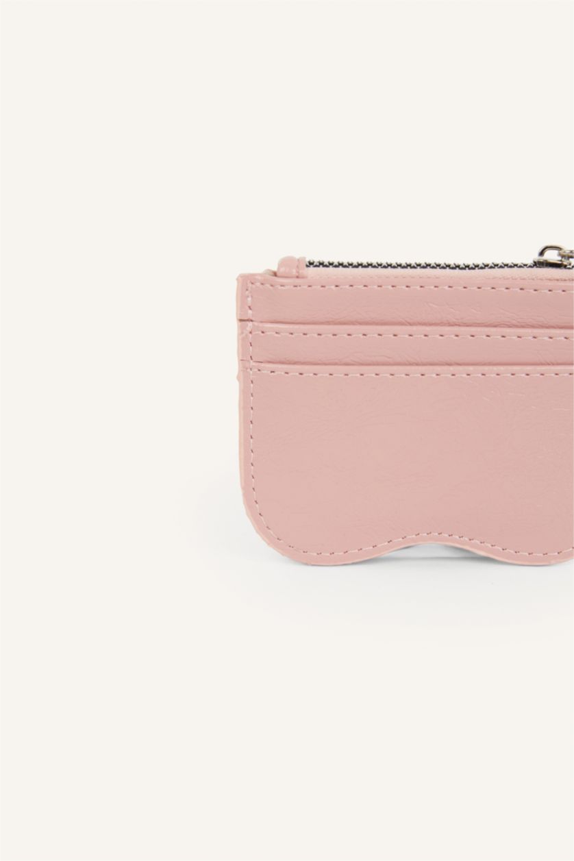 Women Light Pink Woman Business Card Wallet