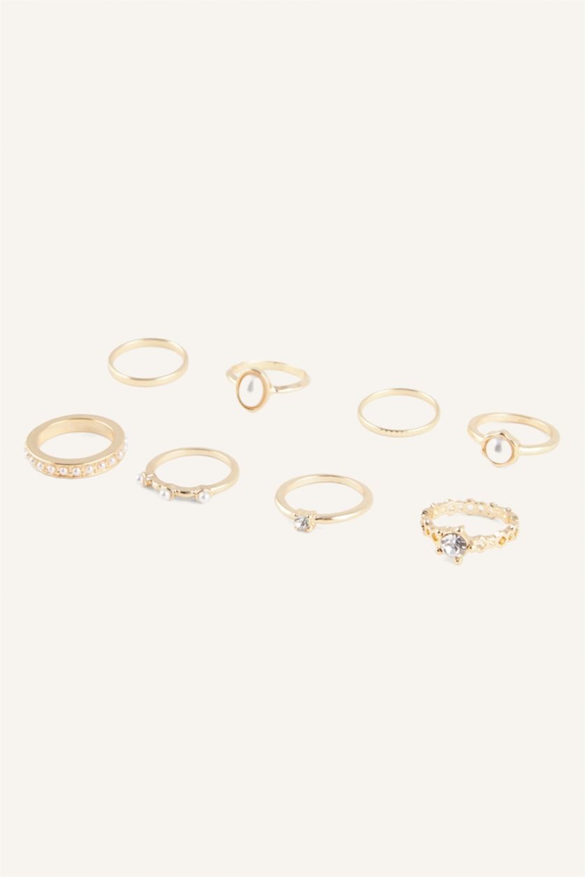 Women Altın 8 piece Ring