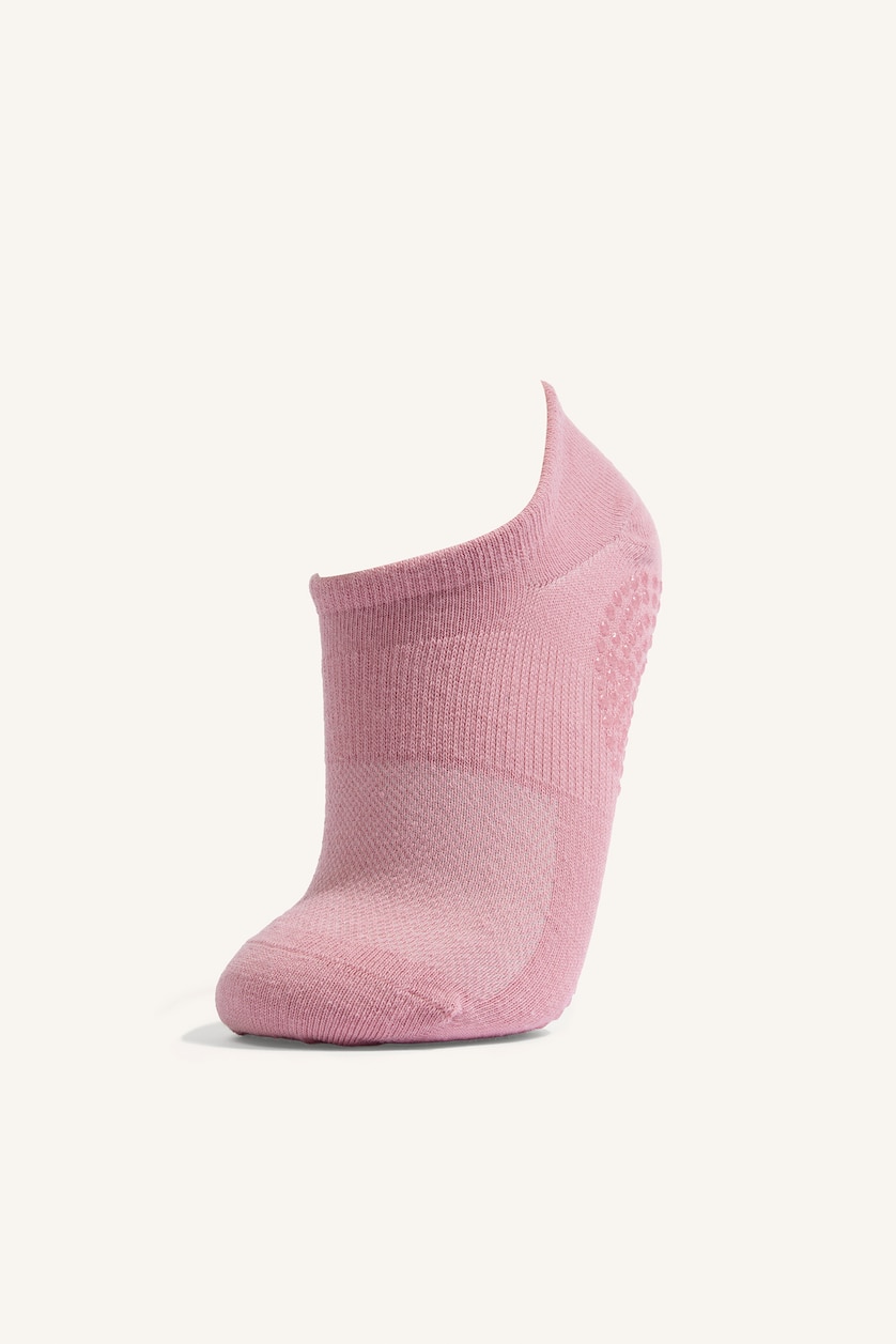 Women Pink Woman Ballet Flat Cut 2 Piece Cotton Pilates Socks