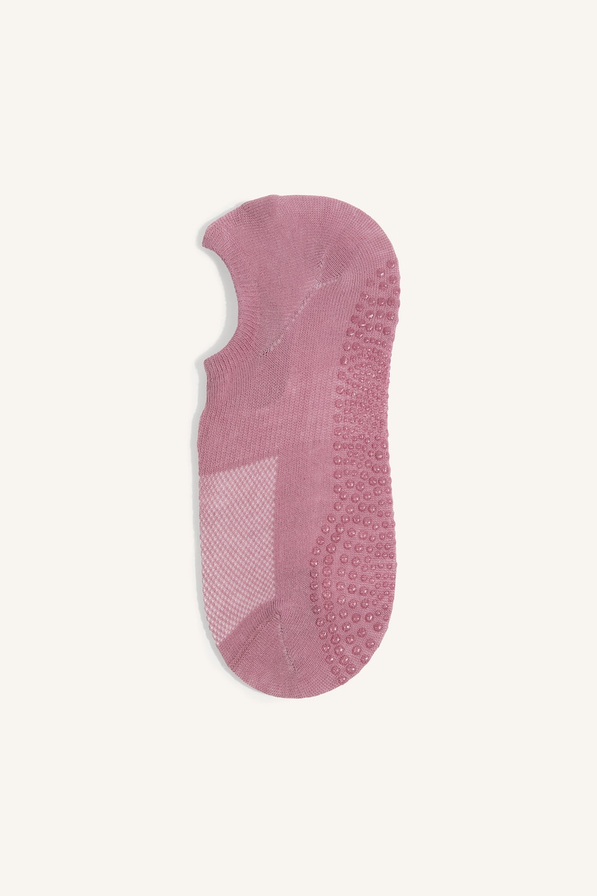 Women Pink Woman Ballet Flat Cut 2 Piece Cotton Pilates Socks